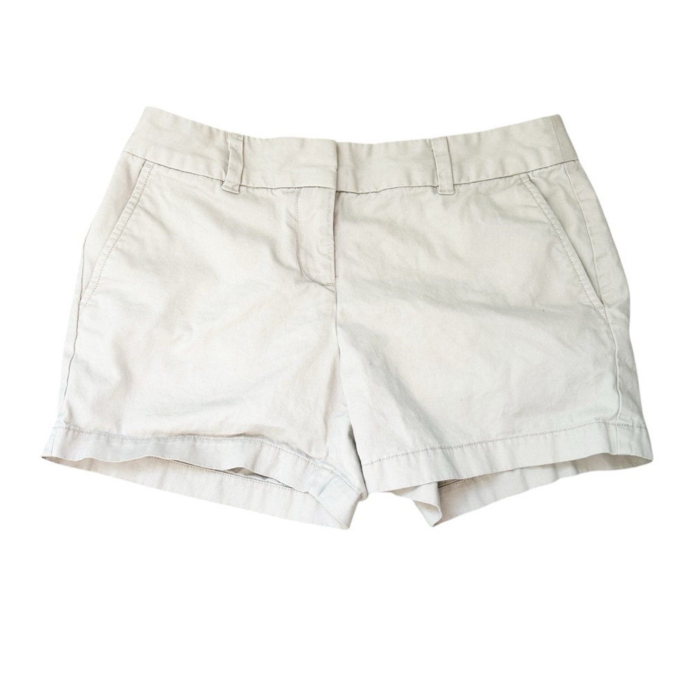 Ann Taylor LOFT Cotton Beige Shorts Size 0 Summer Spring Vacation